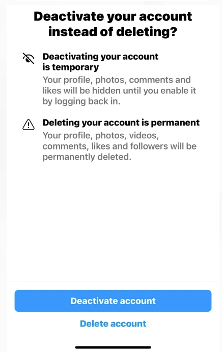 Instagram在iOS上推出账户删除选项 以符合苹果的新政策(图3)