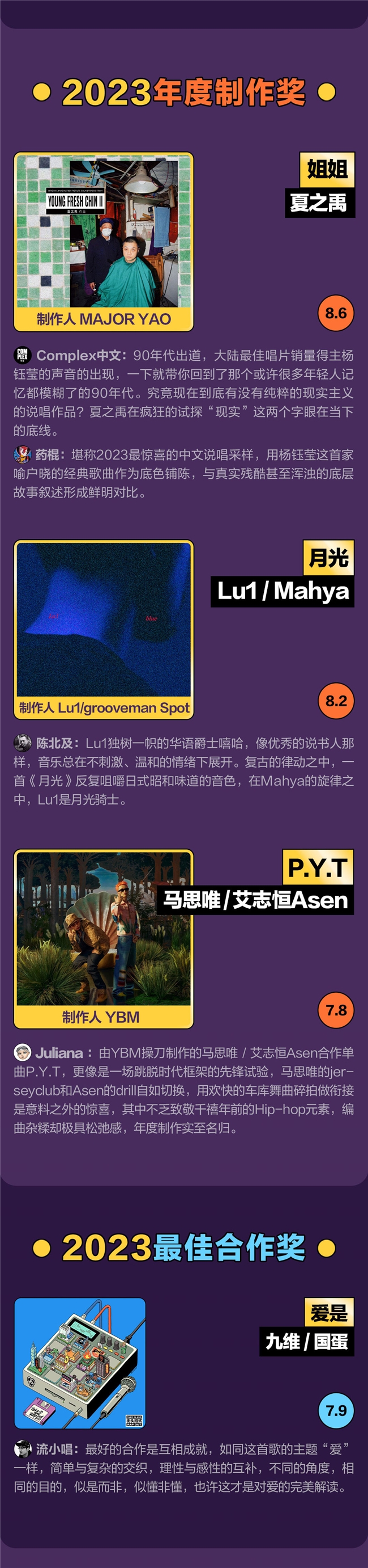 网易云音乐2023中文说唱音乐奖公布,马思唯、艾热、夏之禹等音乐人作品入选(图3)