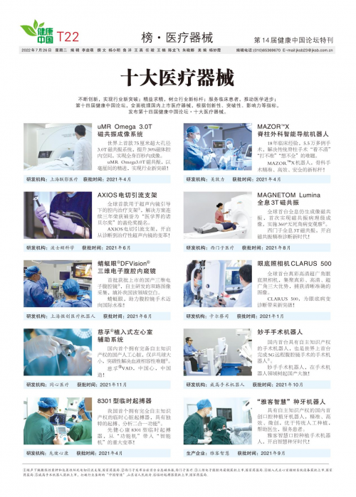 先健心康8301临时起搏器登上第十四届健康中国论坛榜单，实现行业新突破