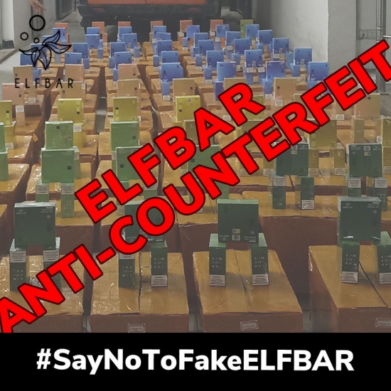 ELFBAR 防止大量假冒一次性电子烟进入海外零售市场